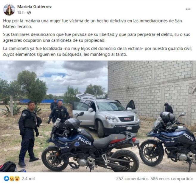 Grupo armado irrumpe en domicilio y secuestra a madre de familia en Tecámac, Edomex