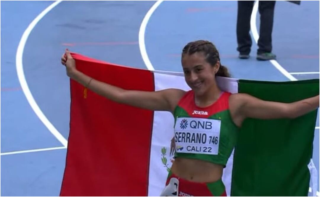 La mexicana Ximena Serrano gana medalla de oro en el Mundial de Atletismo Sub-20 / FOTO: CONADE
