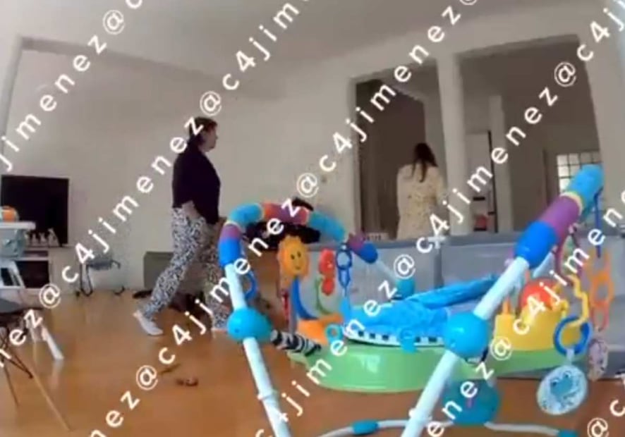 En redes sociales se filtró un vídeo en el cual se puede ver a Erika María “N” llegando al domicilio de la exreina de belleza. Foto: Captura de pantalla