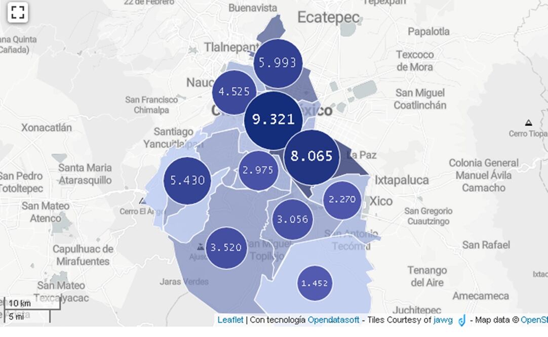 CDMX presenta mapa de casos de coronavirus por colonias