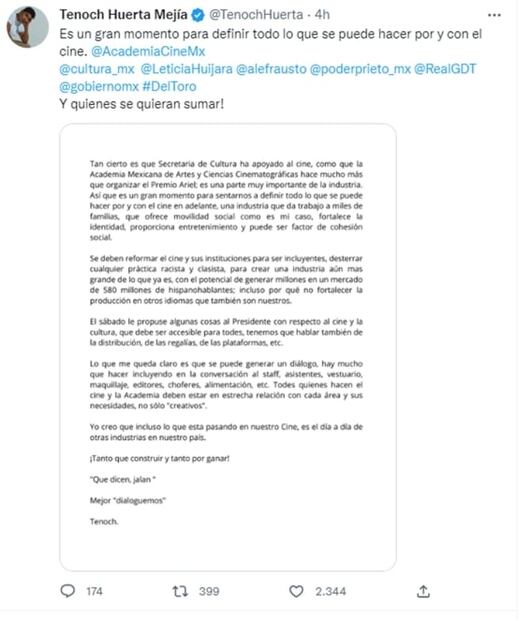 Esto fue lo que Tenoch Huerta y AMLO conversaron durante su encuentro