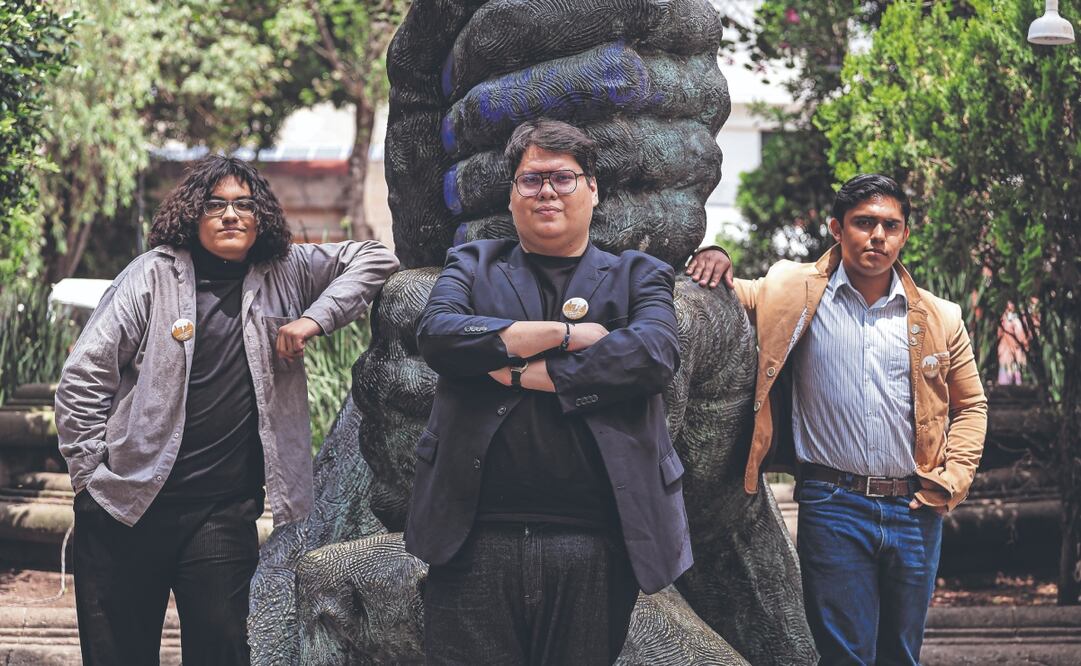 Áxel Garfias, Daniel Gallardo y David Valdez realizaron una ardua investigación que les tomó ocho años. Foto: de Gabriel Pano. El Universal