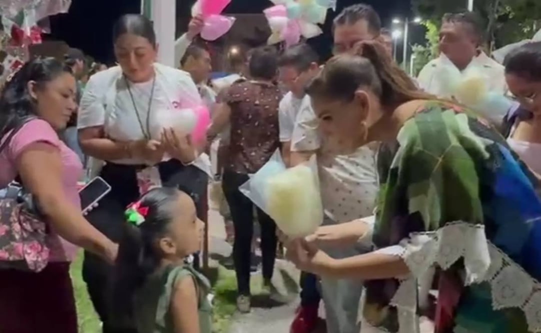 Mara Lezama, gobernadora de Quintana Roo, celebrando el 15 de septiembre de 2024 / Captura de pantalla