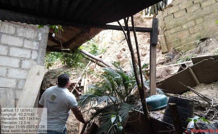 Lluvias ocasionadas por el frente frío 8 dañan más de 100 viviendas en Chiapas