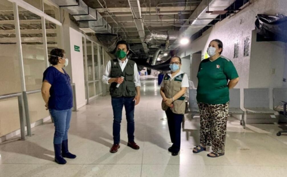 Zoé Robledo recorre hospitales de Tabasco afectados por inundaciones