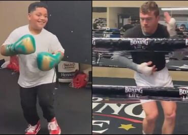 Hijo de Andy Ruiz reta al Canelo Álvarez bailando salsa
