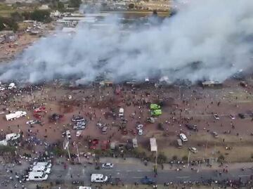 Mujer entra en labor de parto por explosión en Tultepec