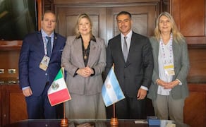 Omar García Harfuch se reúne con Alejandra Monteoliva, ministra de Seguridad de Argentina. Foto: Especial