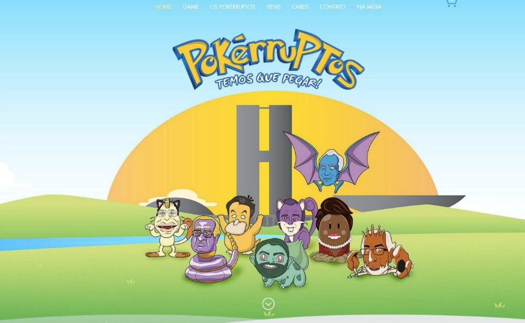Los monstruos de este singular juego son llamados pokérruptos y entre los funcionarios transformados se encuentran Dilma Rousseff y Lula da Silva