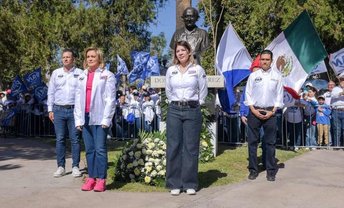 PAN realiza marcha “Juntos y Fuertes” en Chihuahua (09/11/2025). Foto: Especial