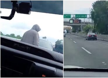 VIDEO ¡Chuchín, no te duermas, auxilio!: Padre e hijo son baleados por dos sujetos sobre la autopista México-Pachuca
