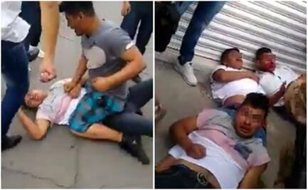 “¡Pónganse a trabajar!”, les gritan a tres ladrones tras golpiza en Cuautitlán