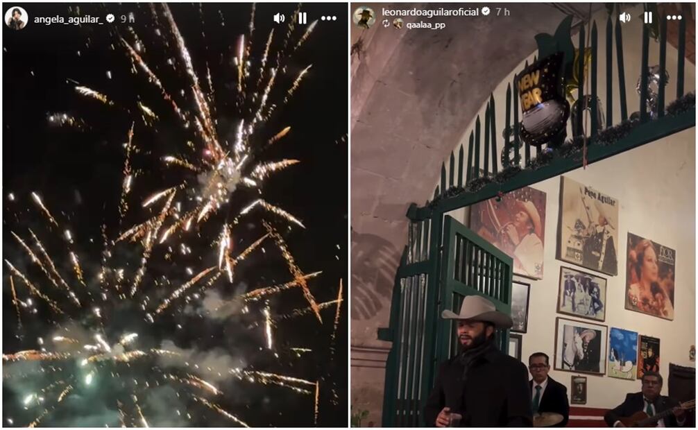 Ángela Aguilar y Leonardo Aguilar despidieron el 2024 en su rancho en Zacatecas.