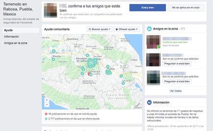 Facebook activa Safety Check en México tras sismo de 7.1 grados