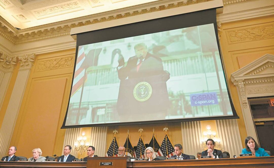 El comité del Congreso que investiga el asalto al Capitolio del 6 de enero de 2021. Foto: MANDEL NGAN/AFP