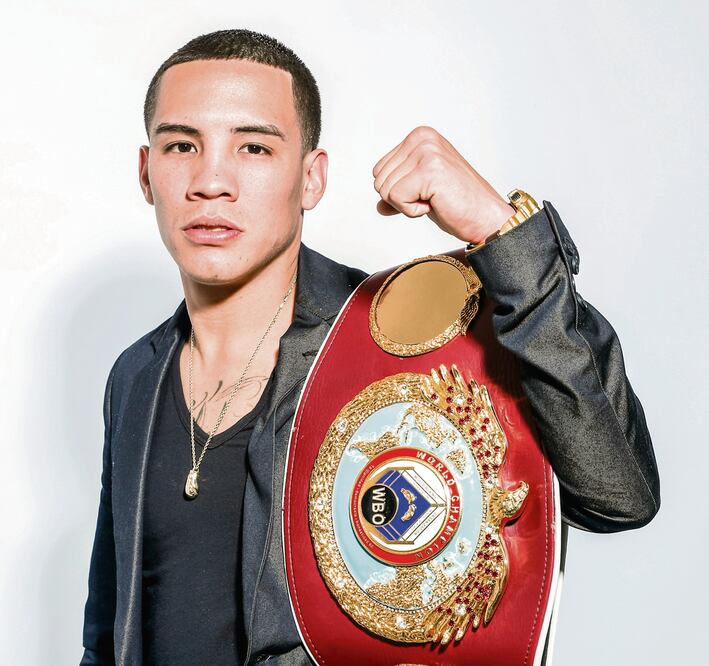 El ex olímpico es monarca pluma de la Organización Mundial de Boxeo (YADIN XOLALPA. EL UNIVERSAL)