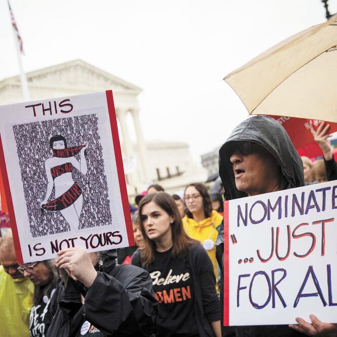 Protestas contra la nominación del juez Brett Kavanaugh. (DREW ANGERER. AFP)