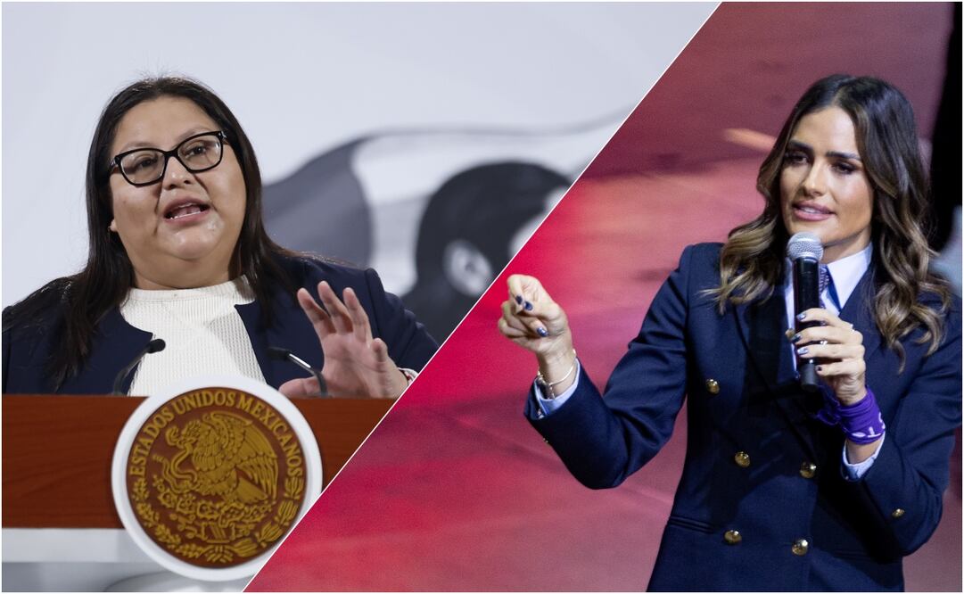 Citlalli Hernández, secretaria de las Mujeres y Alessandra Rojo de la Vega, alcaldesa de Cuauhtémoc. Foto: EL UNIVERSAL