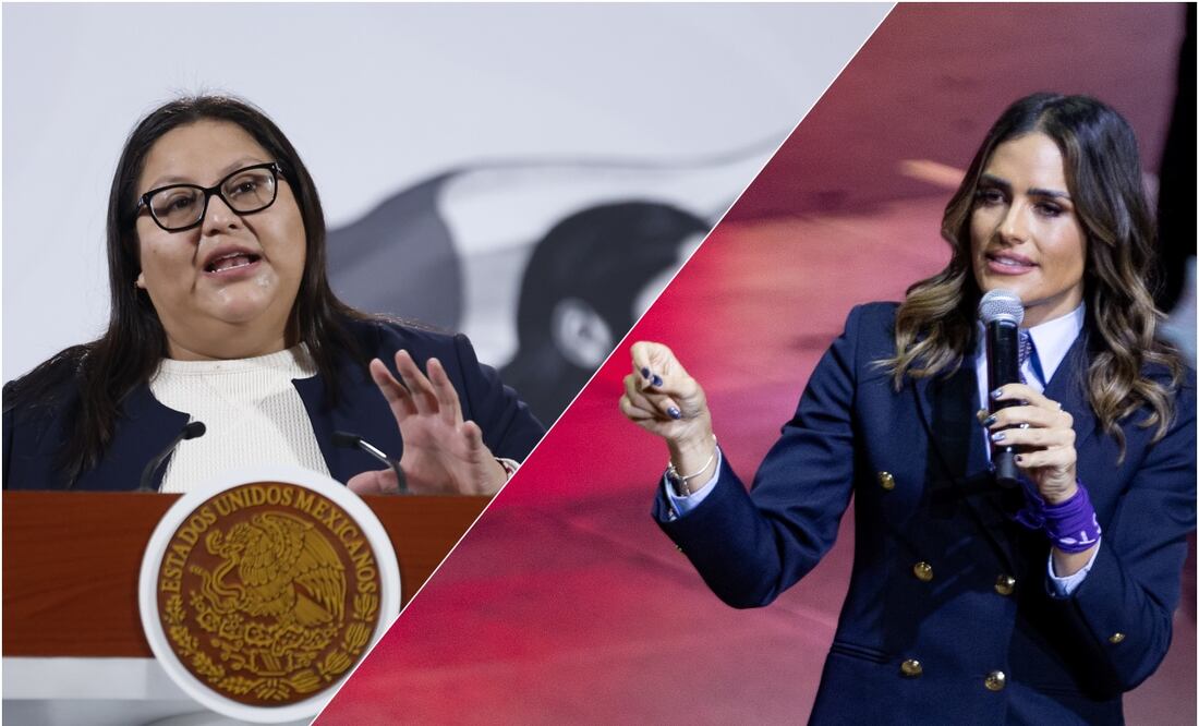 Citlalli Hernández, secretaria de las Mujeres y Alessandra Rojo de la Vega, alcaldesa de Cuauhtémoc. Foto: EL UNIVERSAL