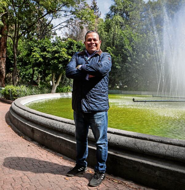 Pedro Pablo de Antuñano detalla su proyecto Plan de Anáhuac, 20
propuestas para atender los problemas de la Ciudad. Foto: Gabriel Pano/El Universal