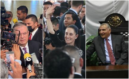 ¡Duelo de selfies y porras! "Corcholatas" desfilan en Tamaulipas en toma de protesta de Américo Villareal