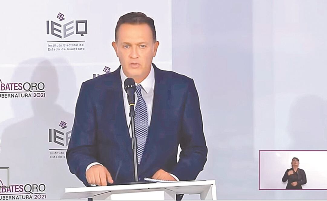 Mauricio Kuri afirmó en el debate que será el gobernador de las mujeres y se comprometió a instalar un plan de ‘tolerancia cero’ al maltrato. Foto: Captura de video