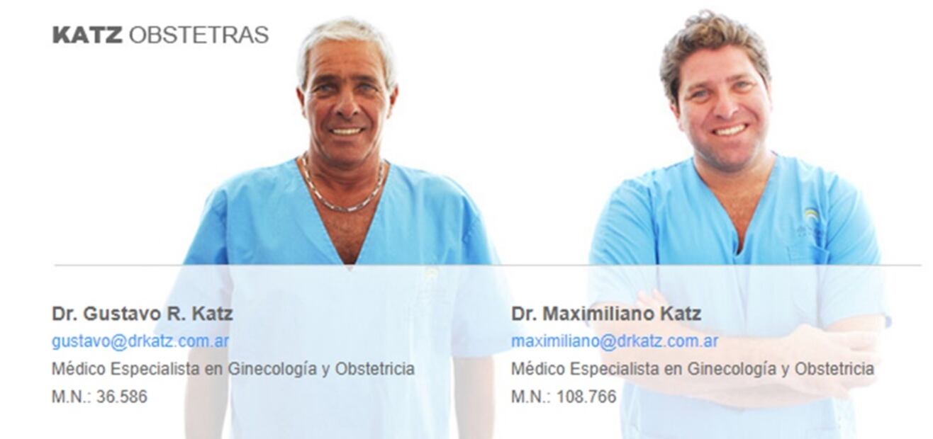 Doctores Katz. Foto: Captura de pantalla dr KATZ obstetras