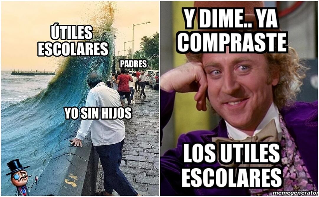Meme de útiles escolares. Foto: Redes sociales