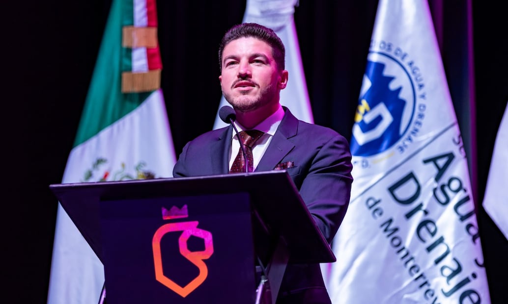 Gobernador de Nuevo León, Samuel García, durante la toma de protesta. Foto: Gobierno de Nuevo León.