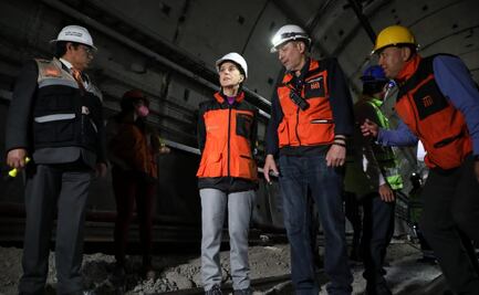 Sheinbaum supervisa trabajos de rehabilitación en túnel de la Línea 12 del Metro
