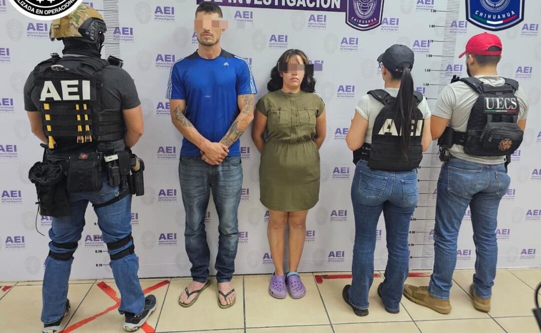 Detienen en Chihuahua a pareja de secuestradores buscada en Durango.
Foto: Especial.