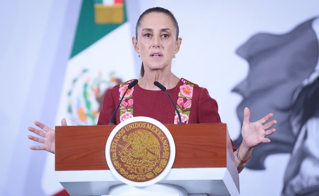 La presidenta Claudia Sheinbaum Pardo durante la “Mañanera del Pueblo” de este 19 de mayo de 2026 en Palacio Nacional. Foto: Luis Camacho/ EL UNIVERSAL