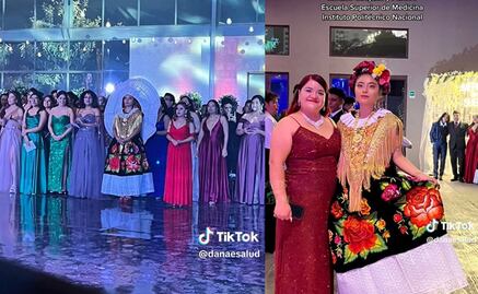 ¡Orgullosa de Oaxaca! Joven se gradúa y asiste a fiesta con traje de tehuana