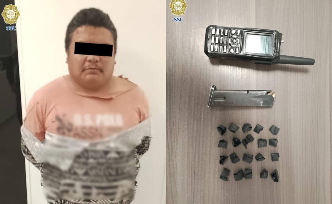 Detienen a 2 hombres por disparos al aire en Tlalpan (19/02/2025). Foto: Especial