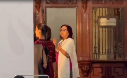 Leticia Ramírez acude con Sheinbaum tras nombramiento como secretaria de Bienestar; se reúnen al finalizar la mañanera