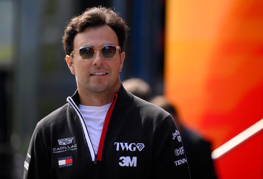Sergio "Checo" Pérez con Cadillac, durante las actividades del Gran Premio de Bélgica - Foto: AFP