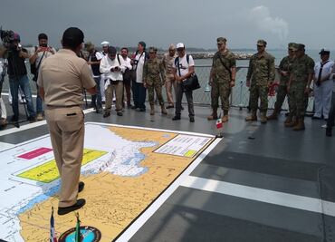 Realiza Marina ejercicios navales frente al puerto de Tuxpan, Veracruz