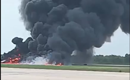 Jet se estrella en aeropuerto de La Romana en República Dominicana; aeronave declaró emergencia antes del incidente