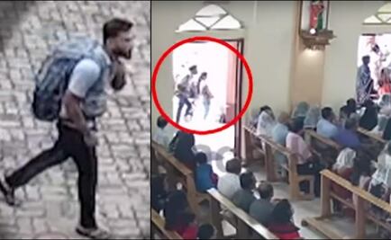 Captan llegada de presunto terrorista suicida a iglesia de Sri Lanka