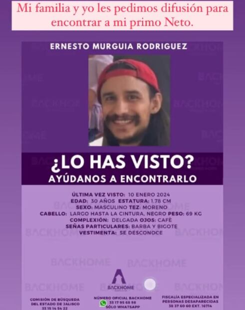 Esmeralda Pimentel pidió ayuda para localizar a su primo.