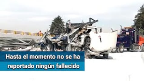 Volcadura de tráileres genera caos vial en la México-Pachuca