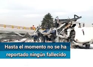 Volcadura de tráileres genera caos vial en la México-Pachuca