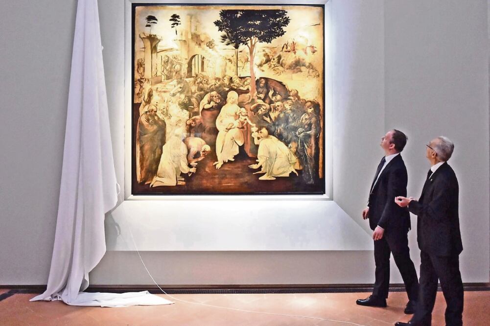 Da Vinci trabajó en la obra de 1481 a 1482, pero la dejó inconclusa (MAURIZIO DEGL' INNOCENTI. EFE)