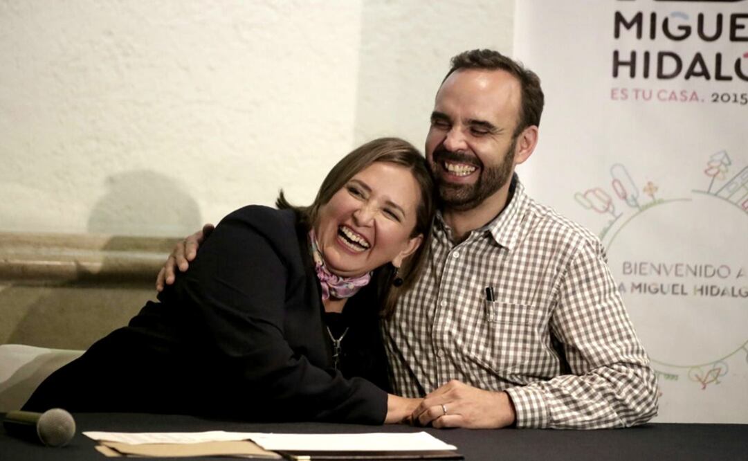 La delegada y el ahora ex city manager de Miguel Hidalgo. /Alejandra Leyva - EL UNIVERSAL