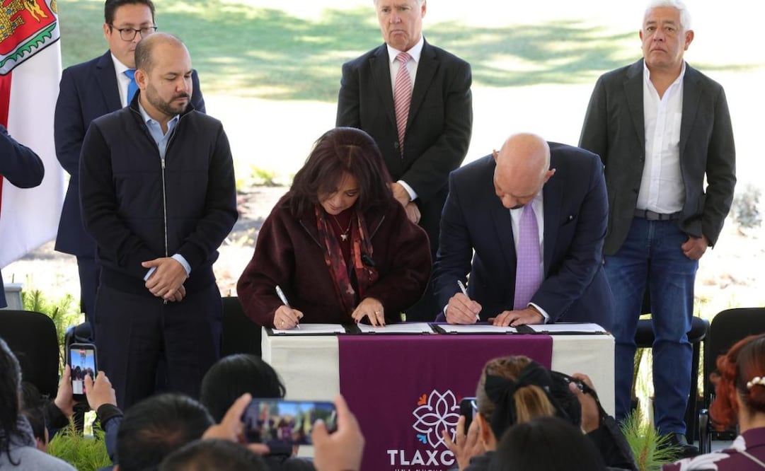 Gobernadora de Tlaxcala y Cámara de la Industria Textil firman convenio de colaboración; fortalecen procesos de regulación ambiental.
Foto: Especial.