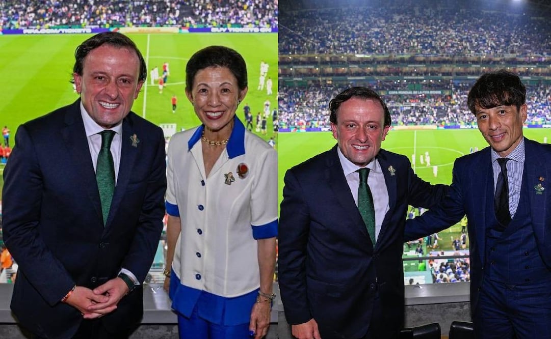 Mikel Arriola junto a la Princesa de Japón y el Presidente de la Federación Japonesa de Futbol / Foto: Especiales