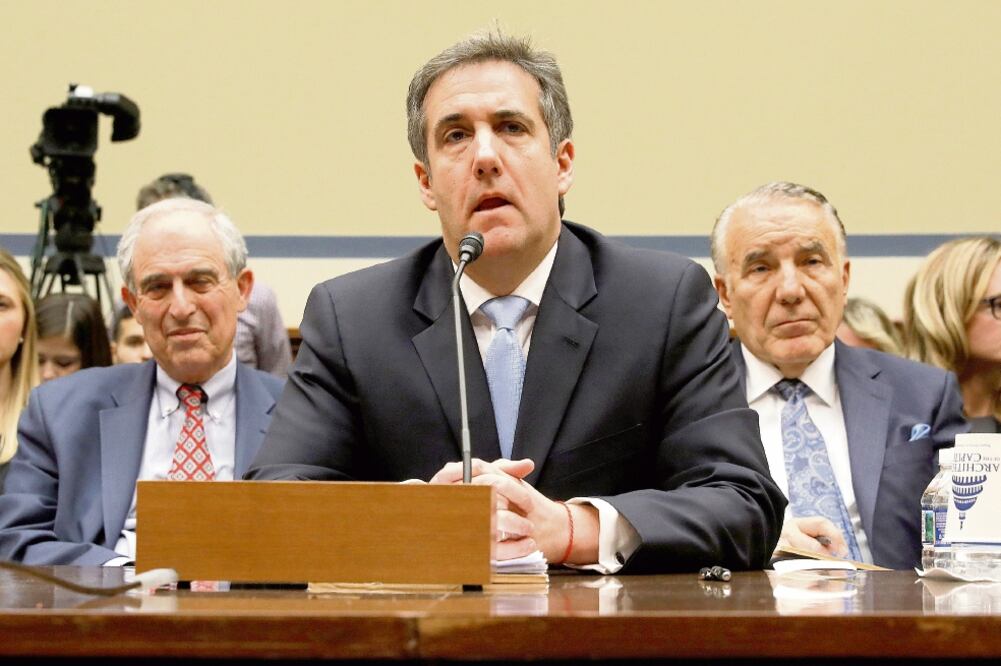 Michael Cohen, durante su comparecencia ayer ante un comité supervisor de la Cámara Baja, en el Capitolio. (JONATHAN ERNST. REUTERS)