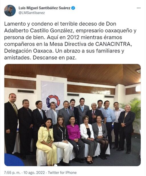 Encuentran el cuerpo del empresario Adalberto Castillo, expresidente de Canacintra Oaxaca