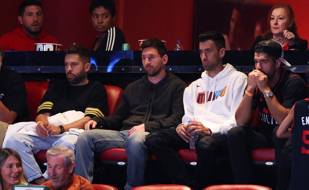 Messi acude a ver al Miami Heat y al mexicano Jaime Jáquez Jr FOTO: AFP