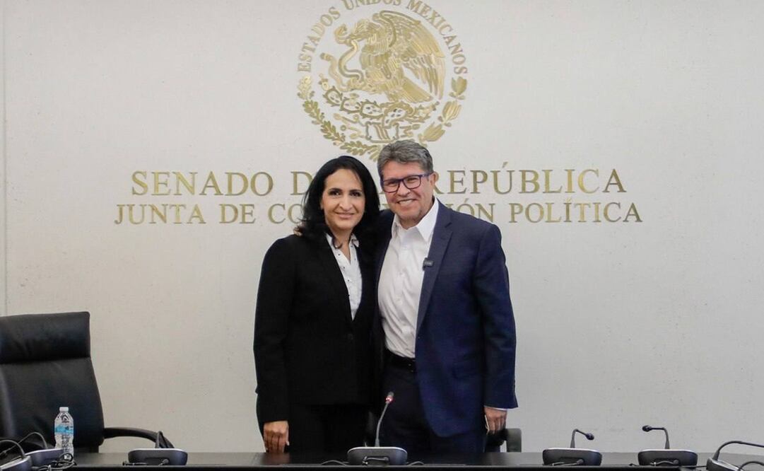 Ricardo Monreal da la bienvenida a nueva senadora por Nayarit